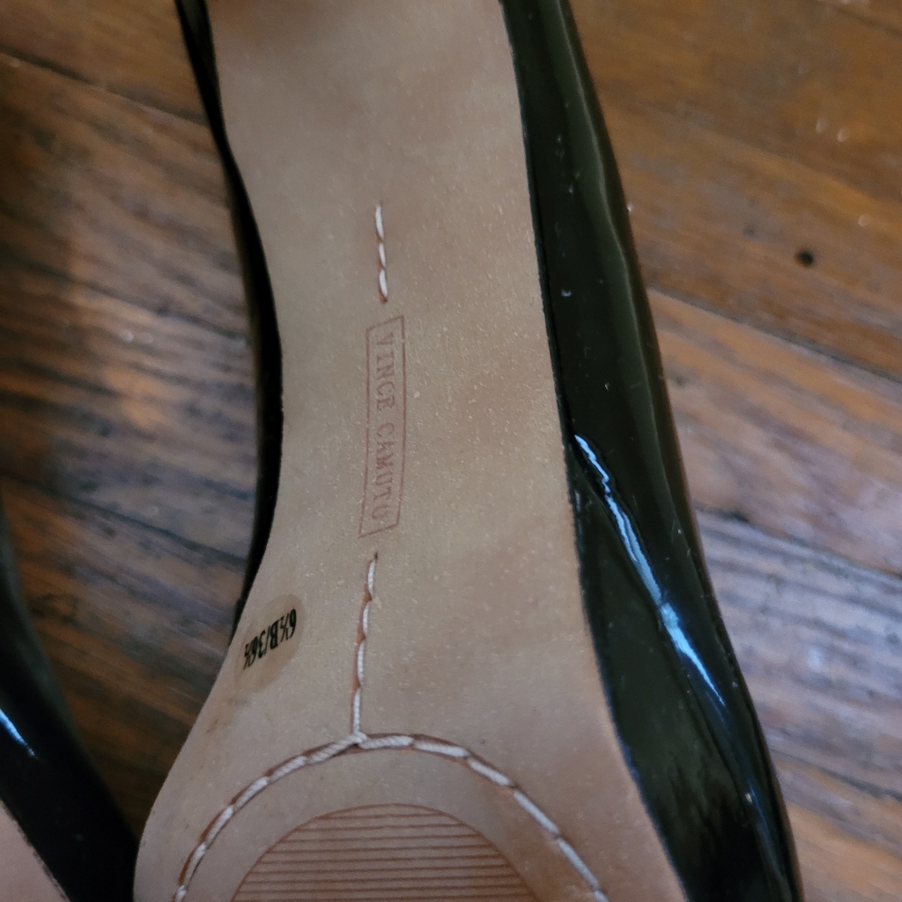 Vince Camuto Pump Women's Black Patent Leather Slip On Stiletto Heels - Picture 12 of 13